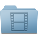 Movie Folder Blue icon
